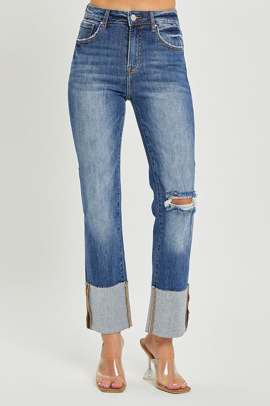 Risen Straight Wide Cuff Jean