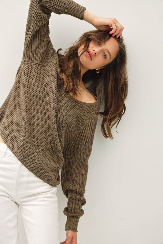 Wide Ribbed Relaxed Sweater