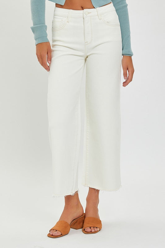 Risen Cream Crop Wide Pants