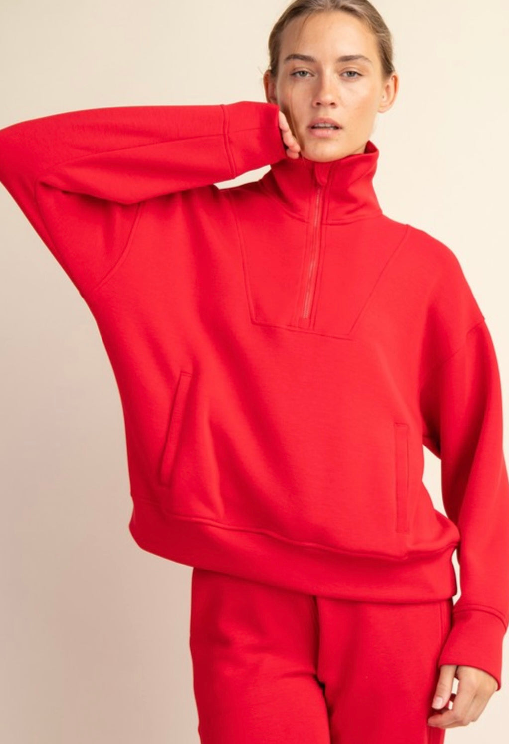 Poly Span Quarter Zip Pullover