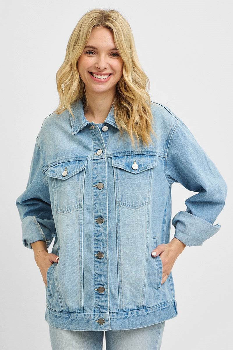 Risen Basic Oversized Denim Jacket
