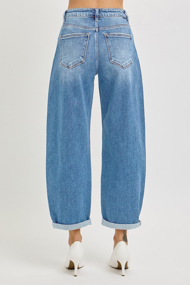 Risen Crop Barrel Rolled Jean