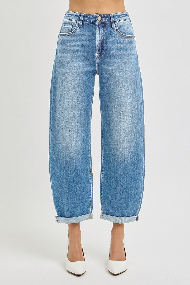 Risen Crop Barrel Rolled Jean
