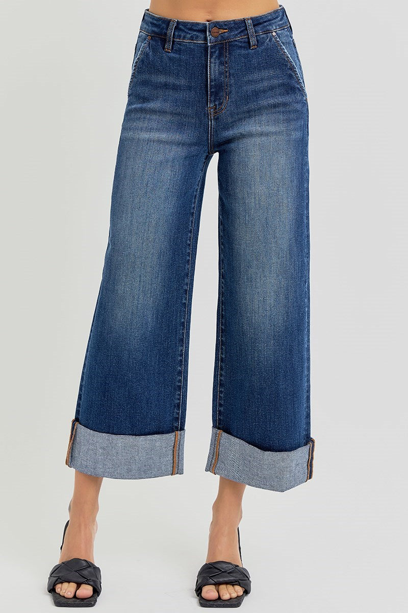 Risen Wide Ankle Cuffed Jean