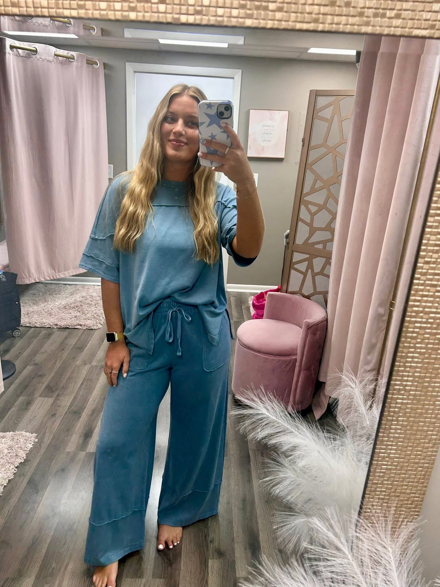 Cotton Cropped Wide Leg Pant