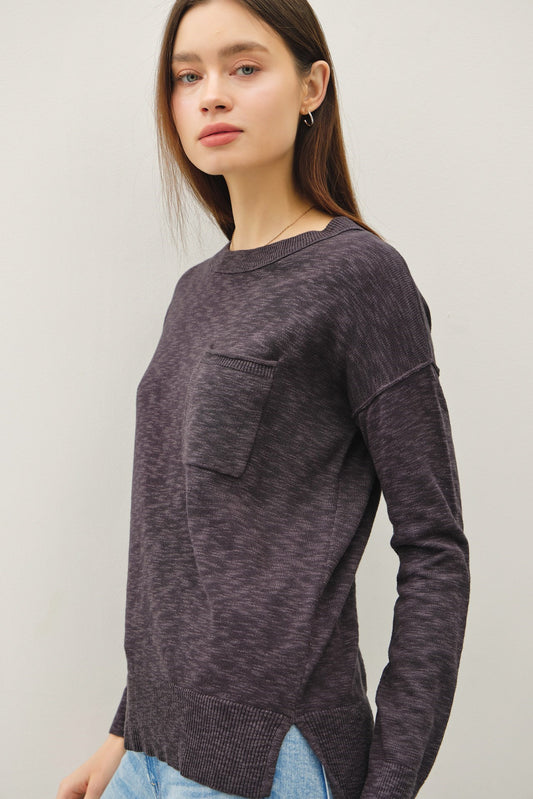 Slub Sweater W/ Chest Pockets