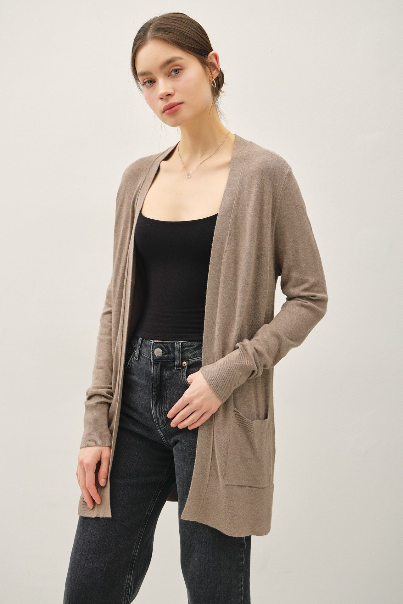Open Front Essential Cardigan