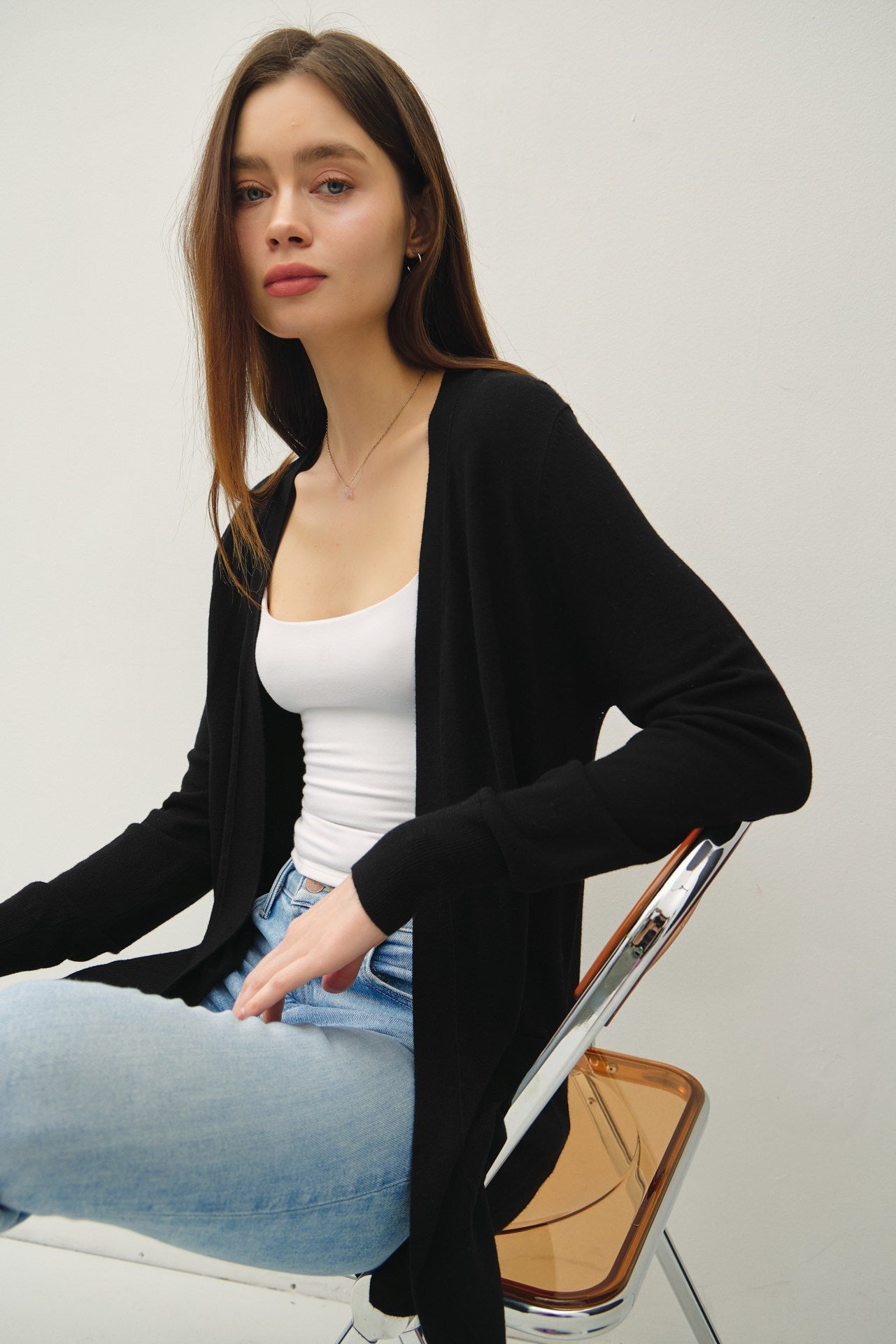 Open Front Essential Cardigan
