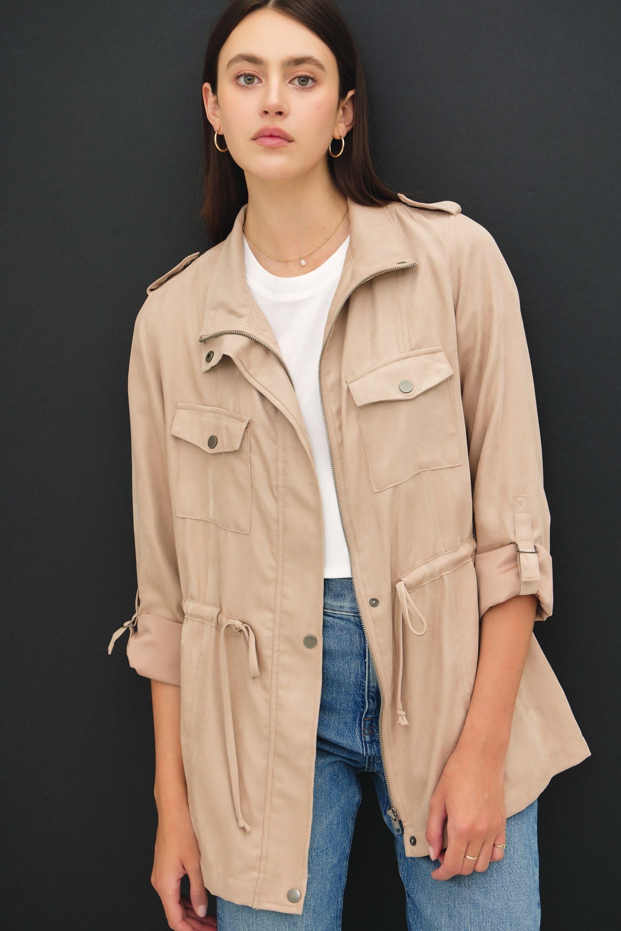 Cinched Waste Utility Jacket