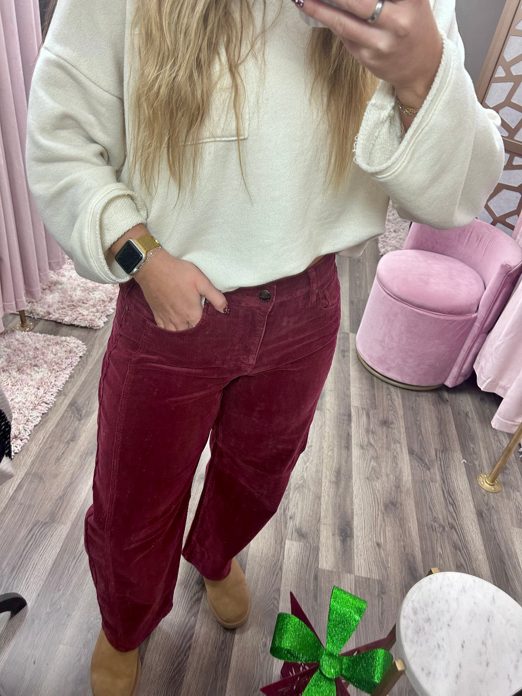 Risen Slouchy Barrel Corduroy Pants