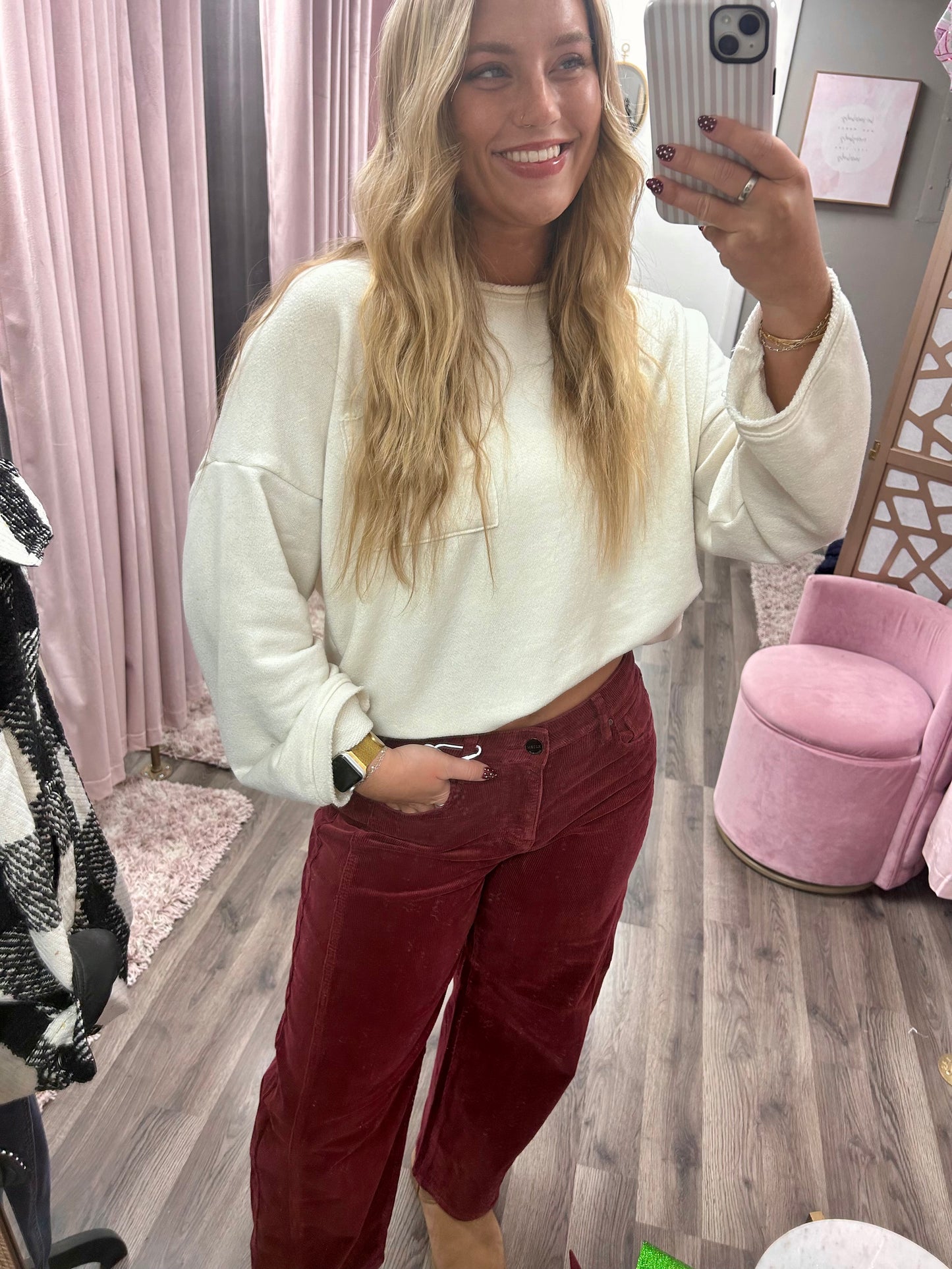 Risen Slouchy Barrel Corduroy Pants