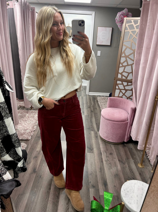 Risen Slouchy Barrel Corduroy Pants