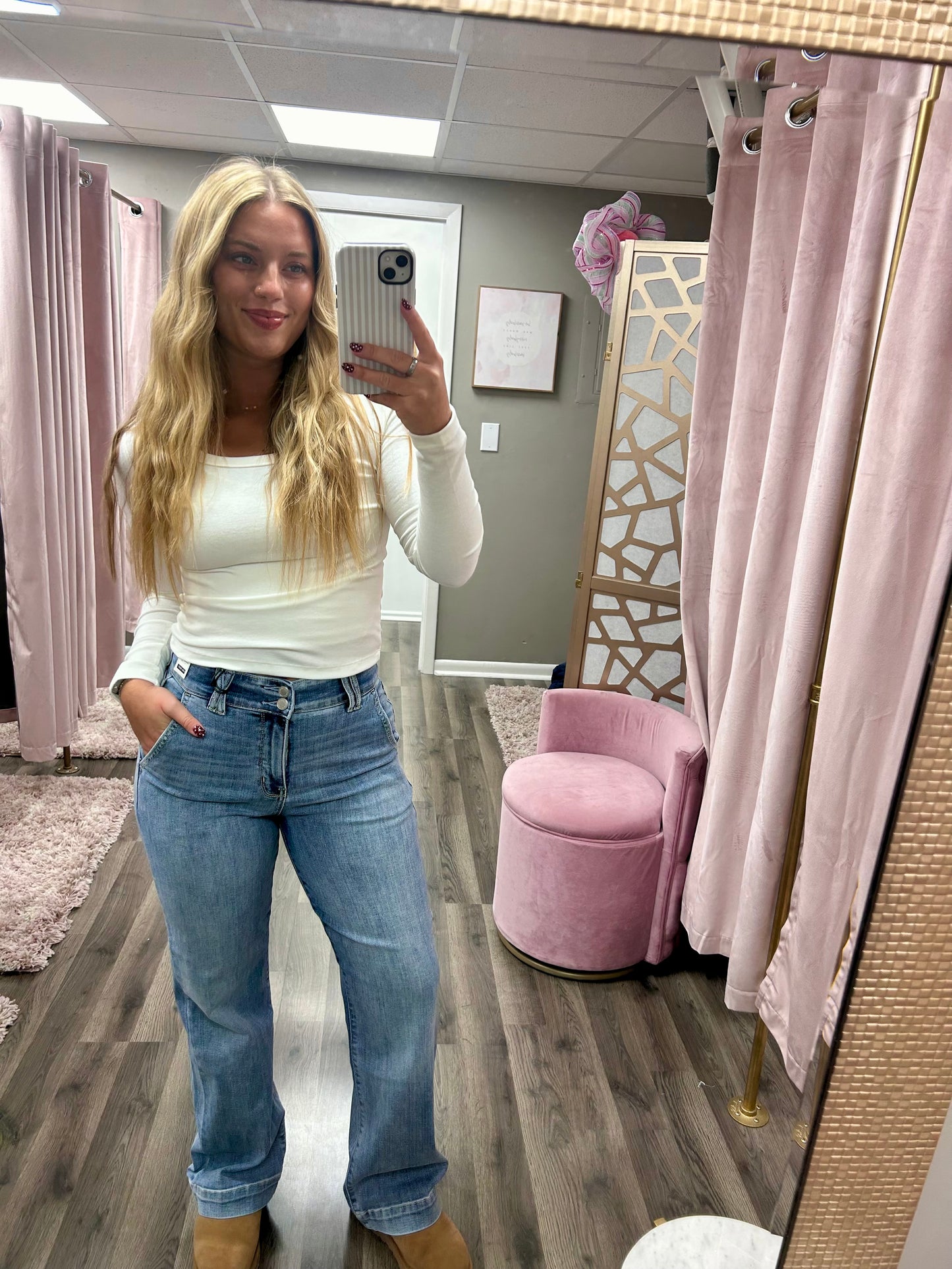 Judy Blue HW Trouser Wide Leg Jean