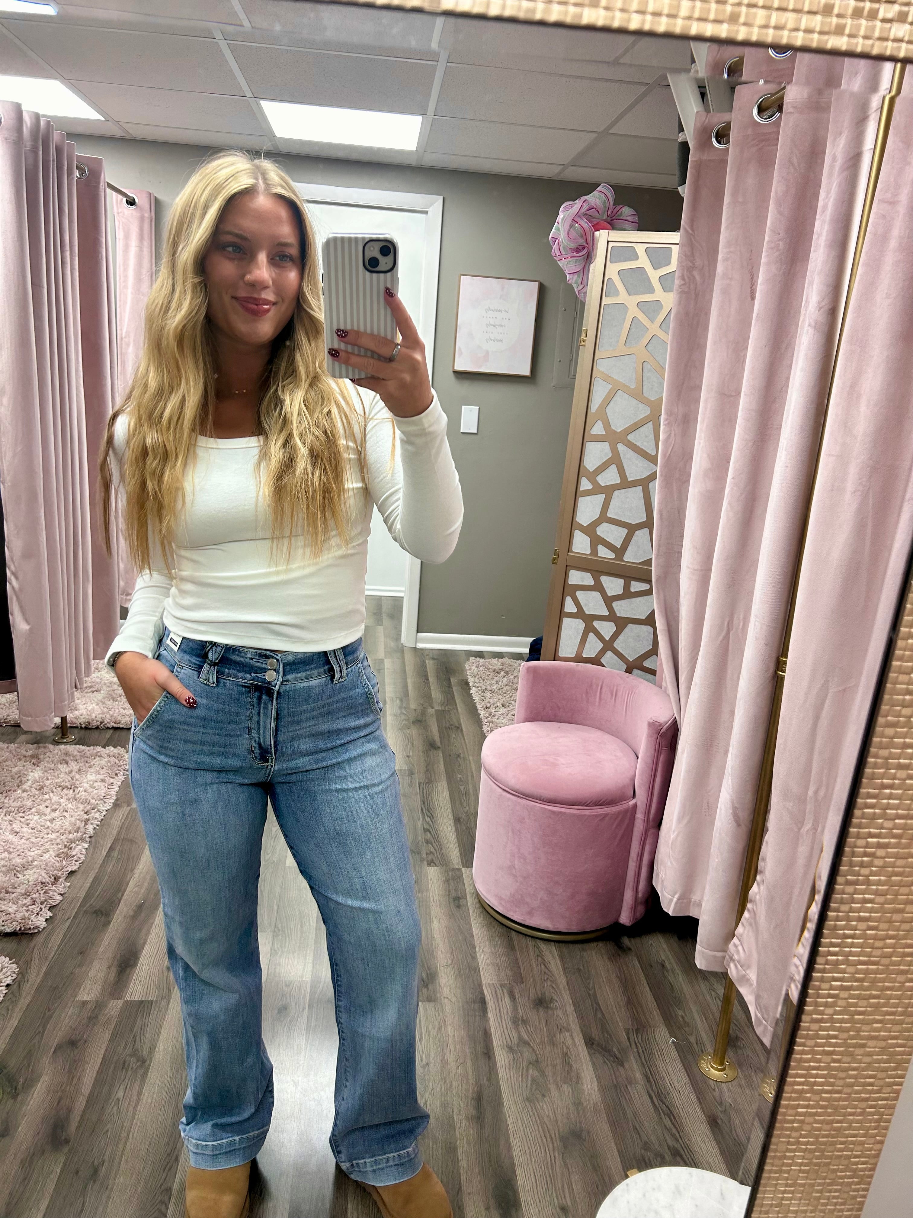 Judy Blue HW Trouser Wide Leg Jean