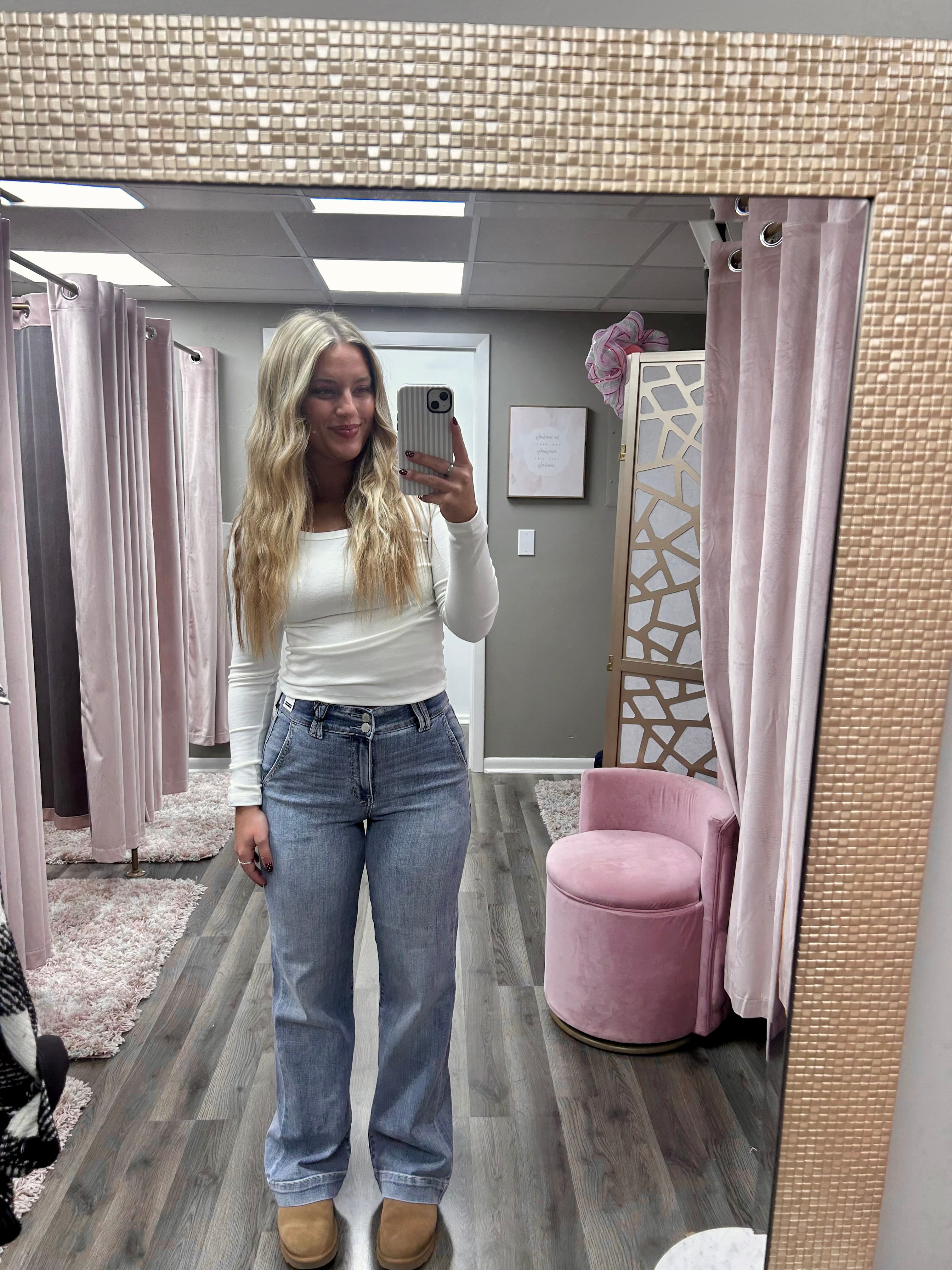 Judy Blue HW Trouser Wide Leg Jean