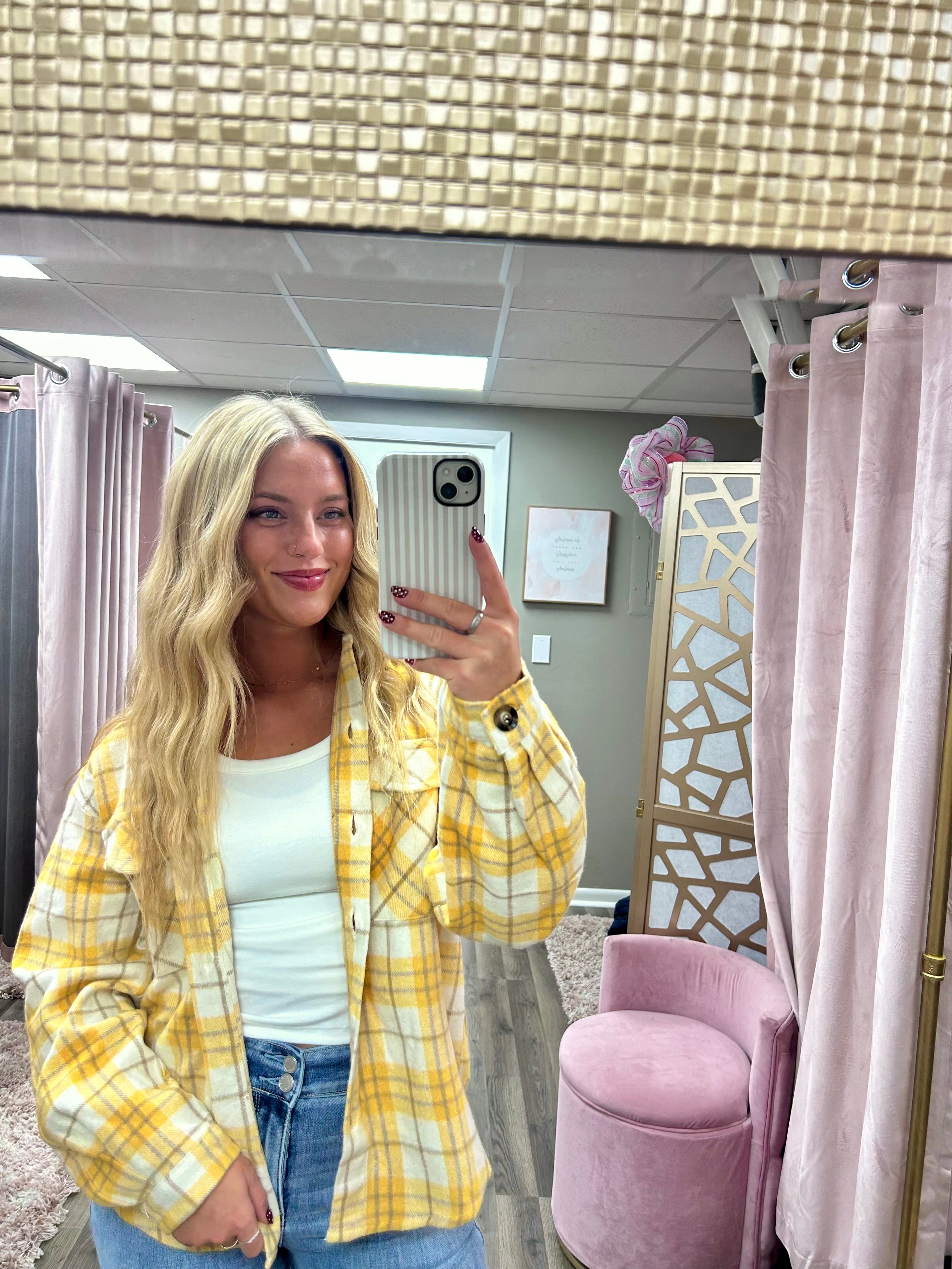 Collared Plaid Shacket