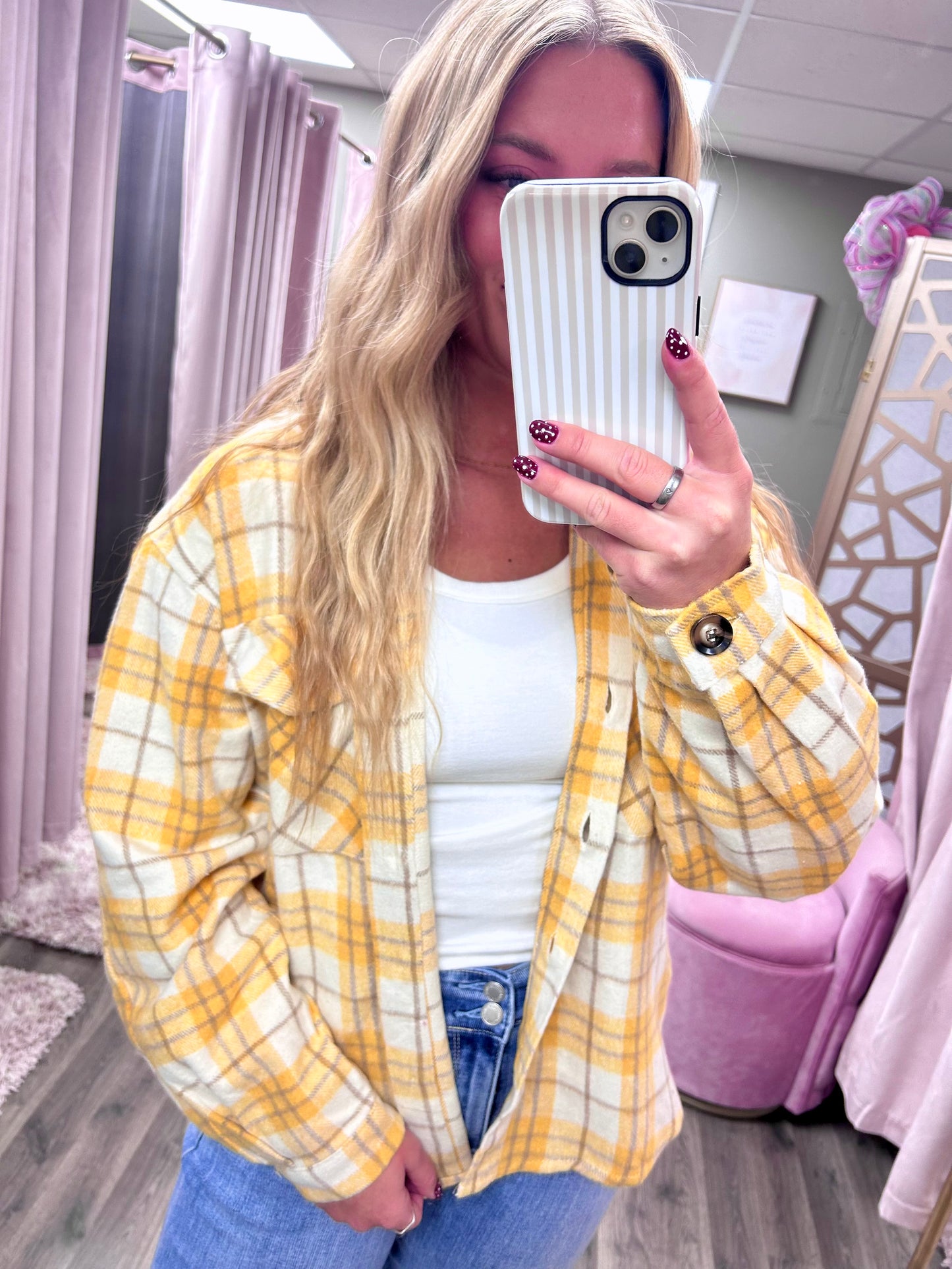 Collared Plaid Shacket
