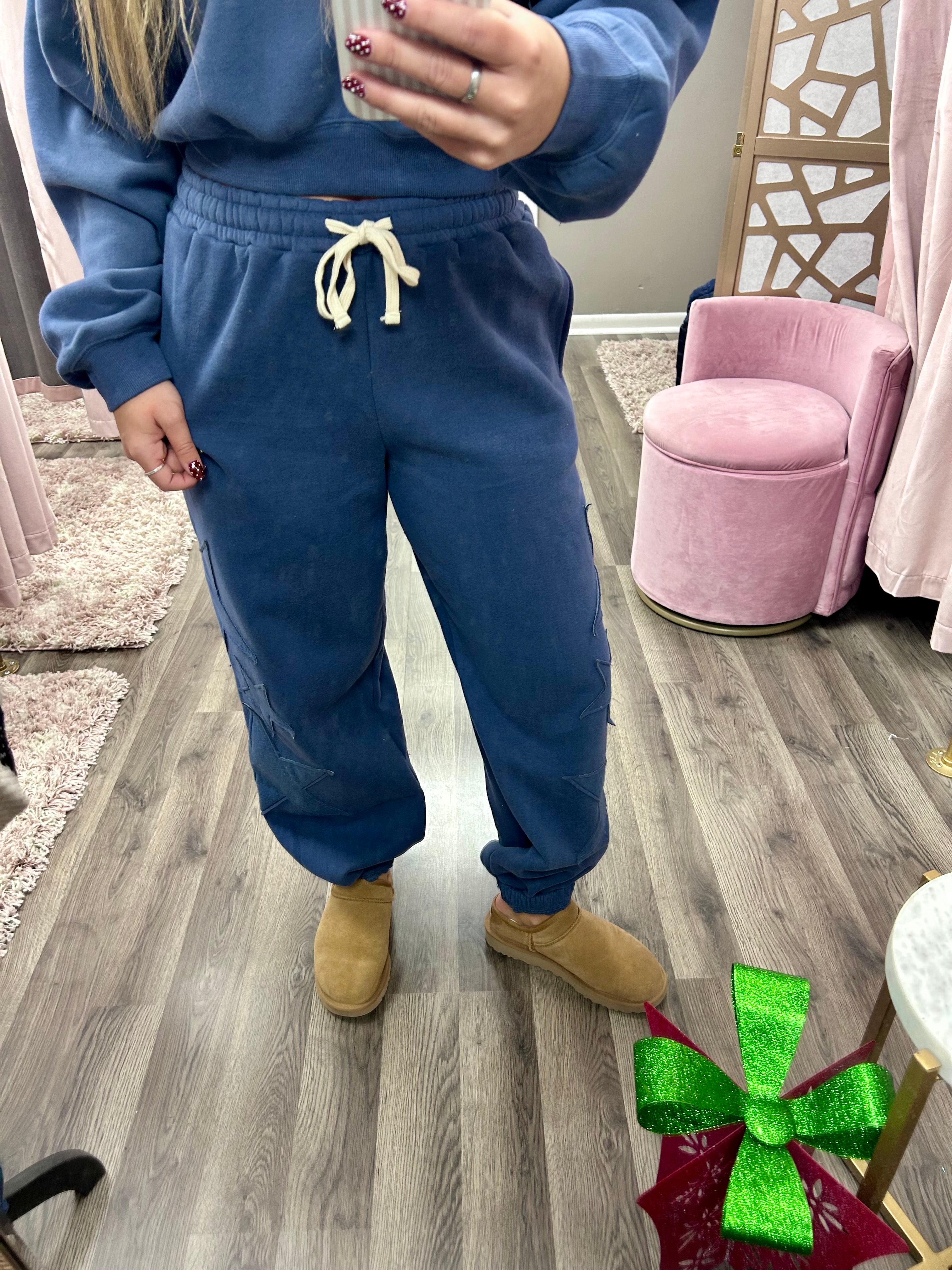 Star Patch Drawstring Jogger