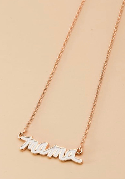 Carved Mama Necklace