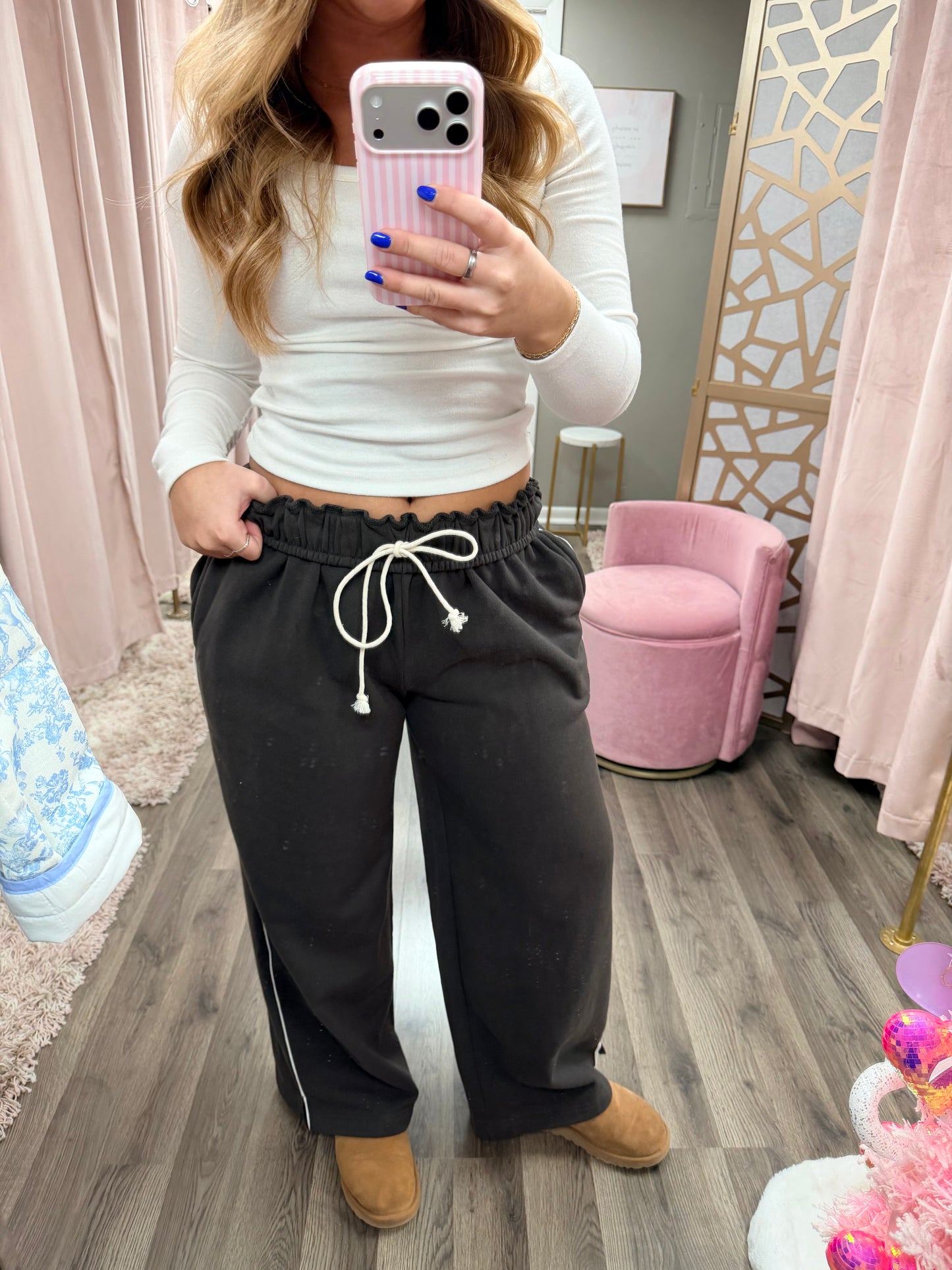 Fold Over Drawstring Lounge Pant
