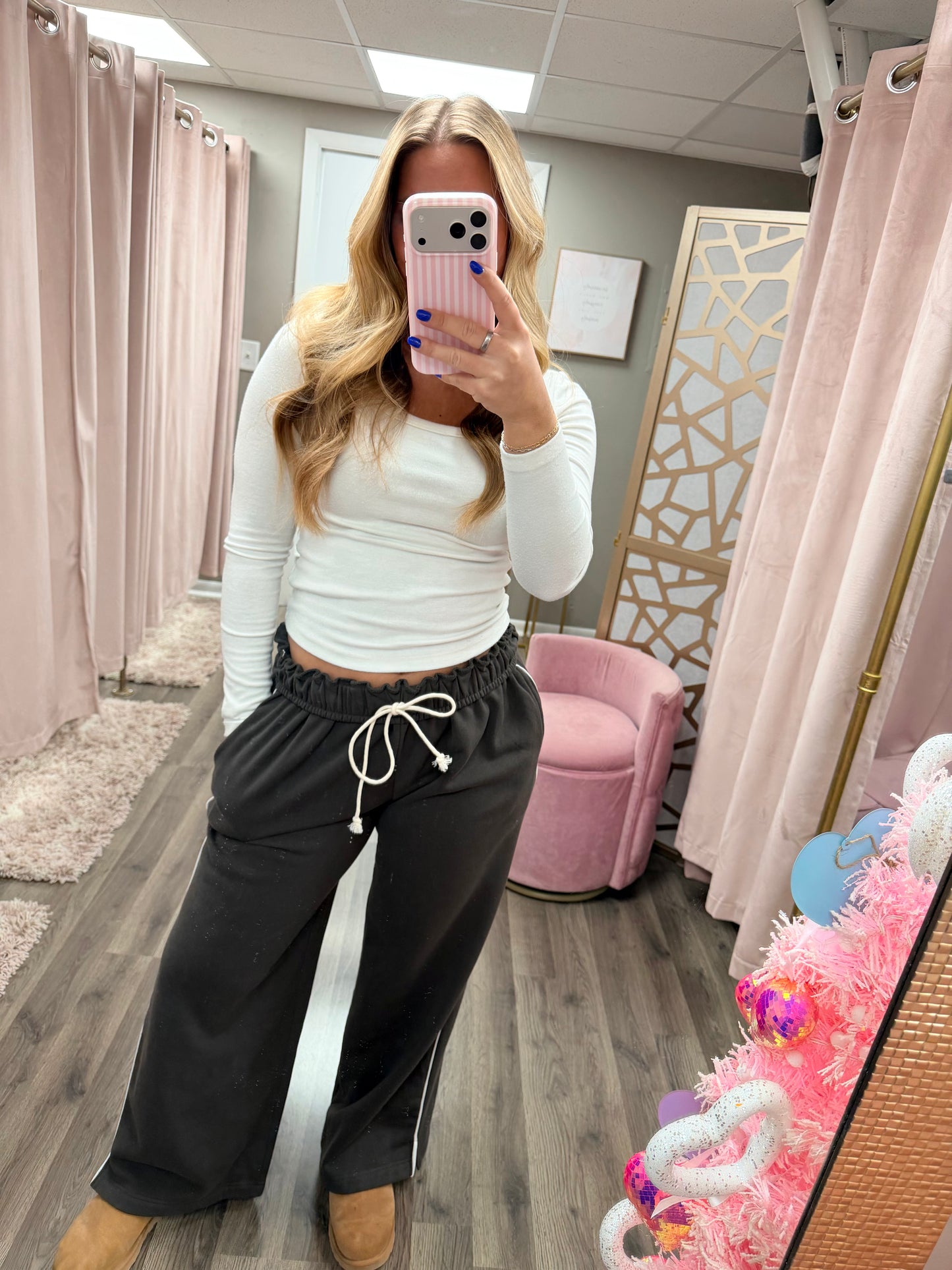 Fold Over Drawstring Lounge Pant