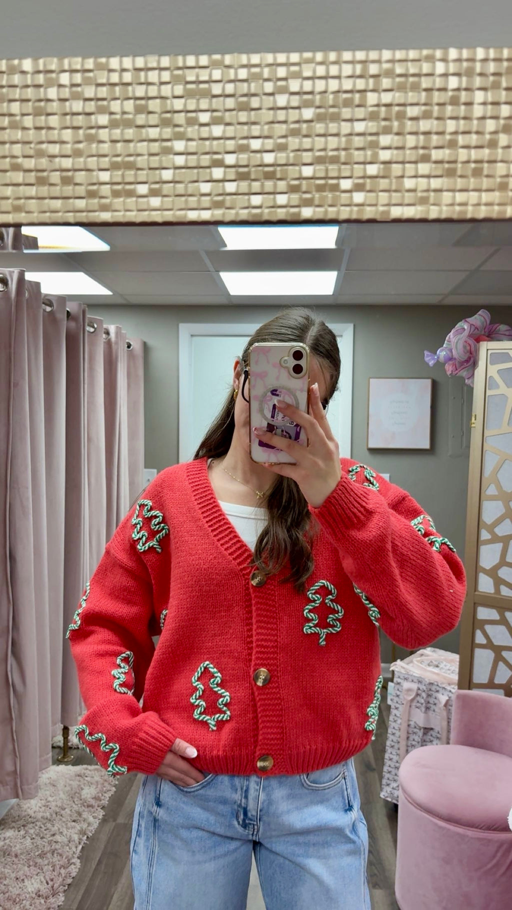 Christmas Tree Sweater Cardigan