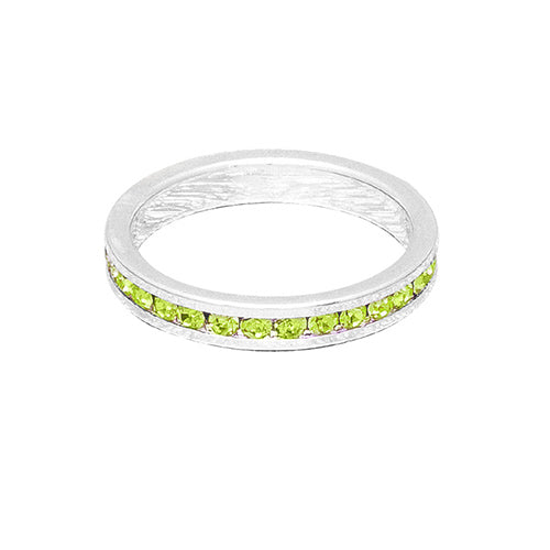 Birthstone Ring August Silver