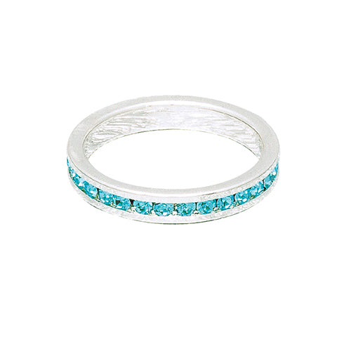 Birthstone Ring December Silver