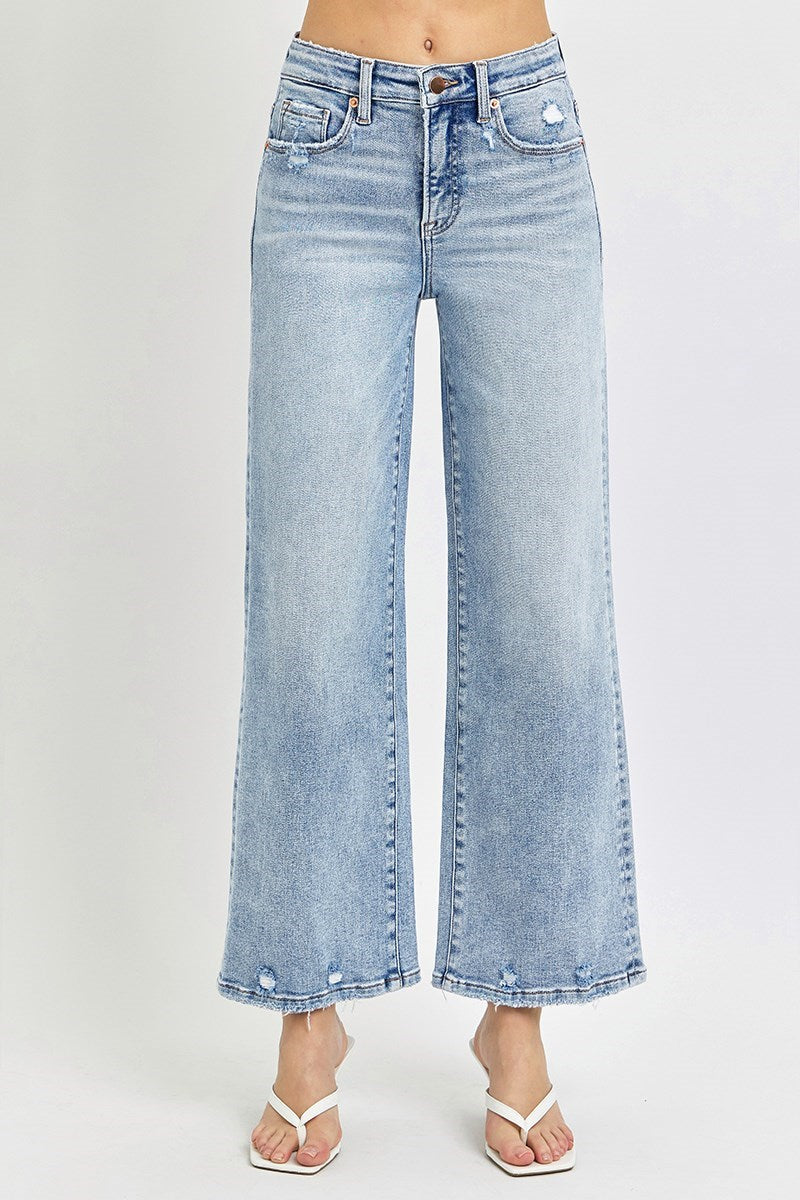 Risen High Rise Crop Wide Jean