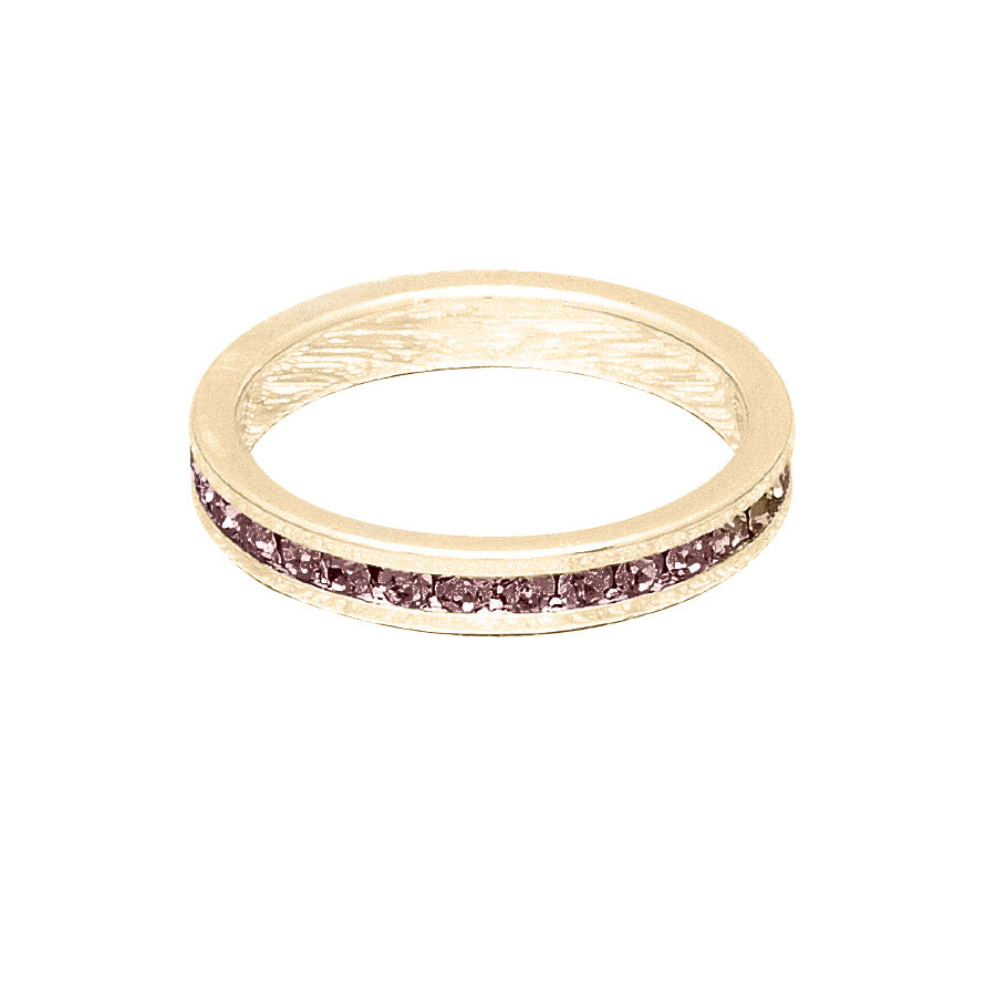 Birthstone Ring February Gold