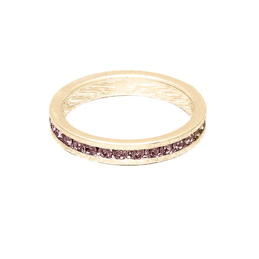 Birthstone Ring February Gold
