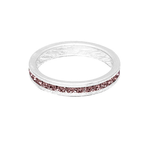 Birthstone Ring February Silver