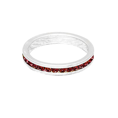 Birthstone Ring January Silver