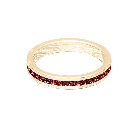 Birthstone Ring January Gold