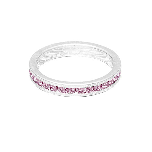 Birthstone Ring June Silver