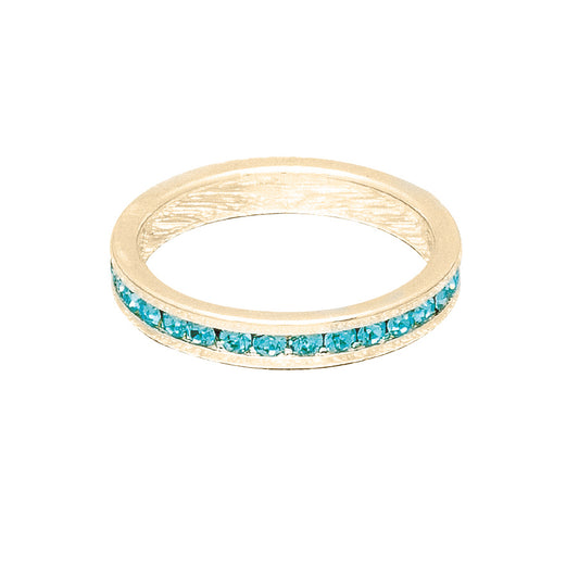 Birthstone Ring March Gold
