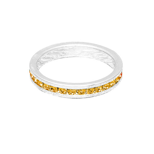 Birthstone Ring November Silver