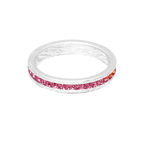 Birthstone Ring October Silver