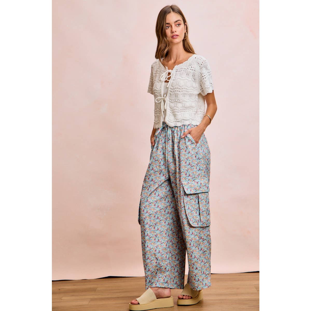 Front Bow Pointelle Top