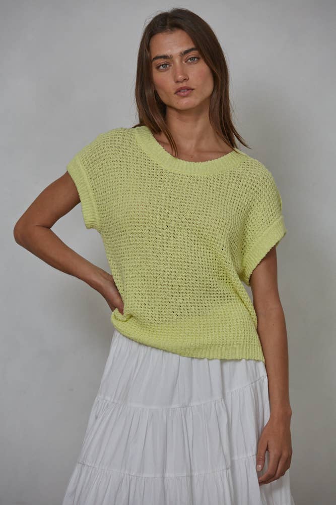 Sweater Short Sleeve Crew Neck