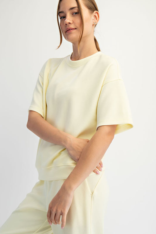 Basic Poly Short Sleeve Top