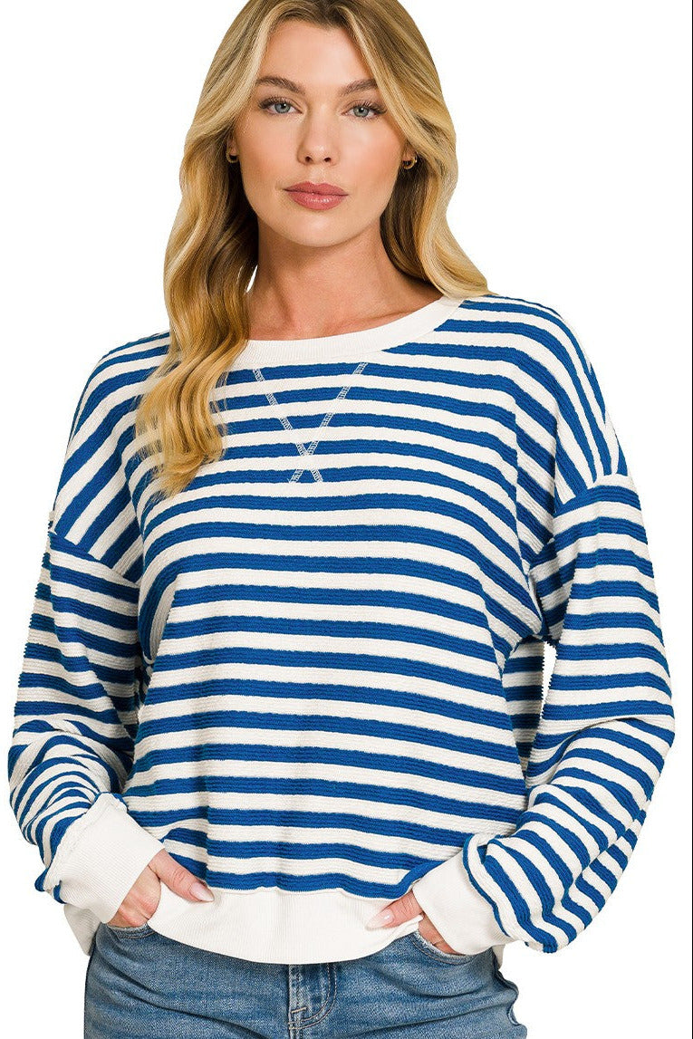 Striped Knit Pullover