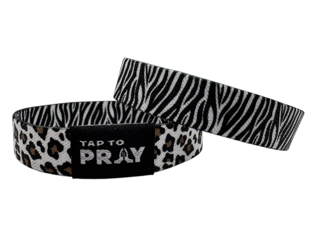 Tap To Pray™ Wristbands - Safari Zebra
