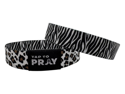 Tap To Pray™ Wristbands - Safari Zebra