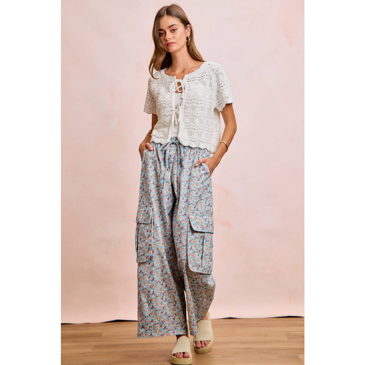 Front Bow Pointelle Top