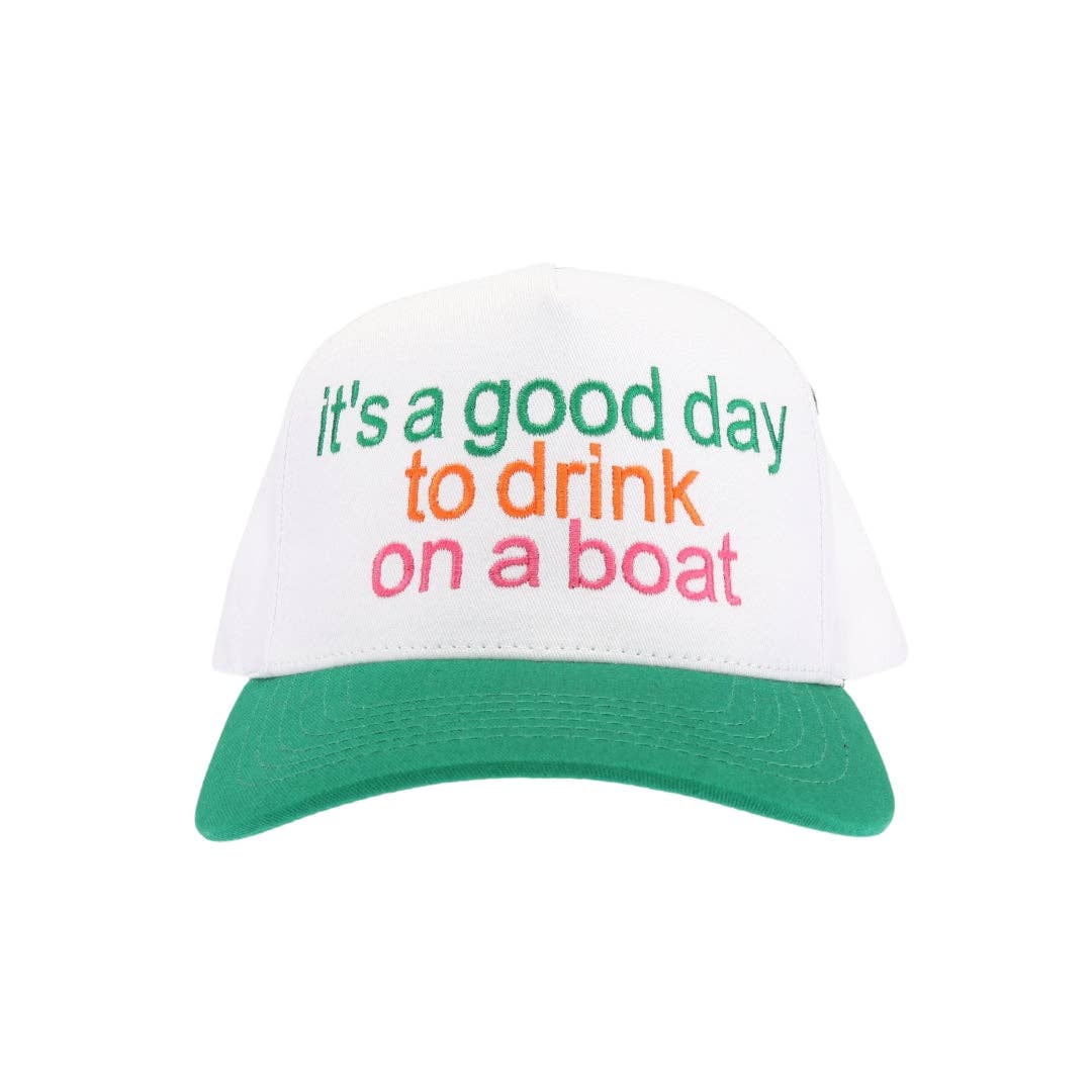 Drink on a Boat C.C Embroidered Trucker Hat
