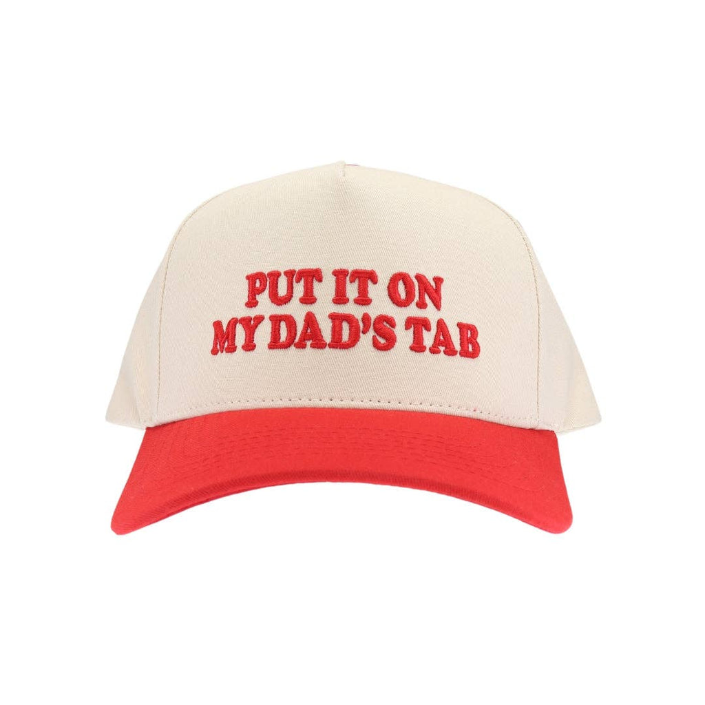 Put It On My Dad's Tab Puff Embroidered C.C Trucker Hat