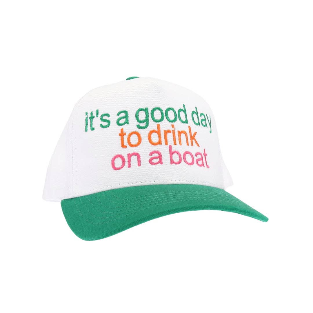 Drink on a Boat C.C Embroidered Trucker Hat