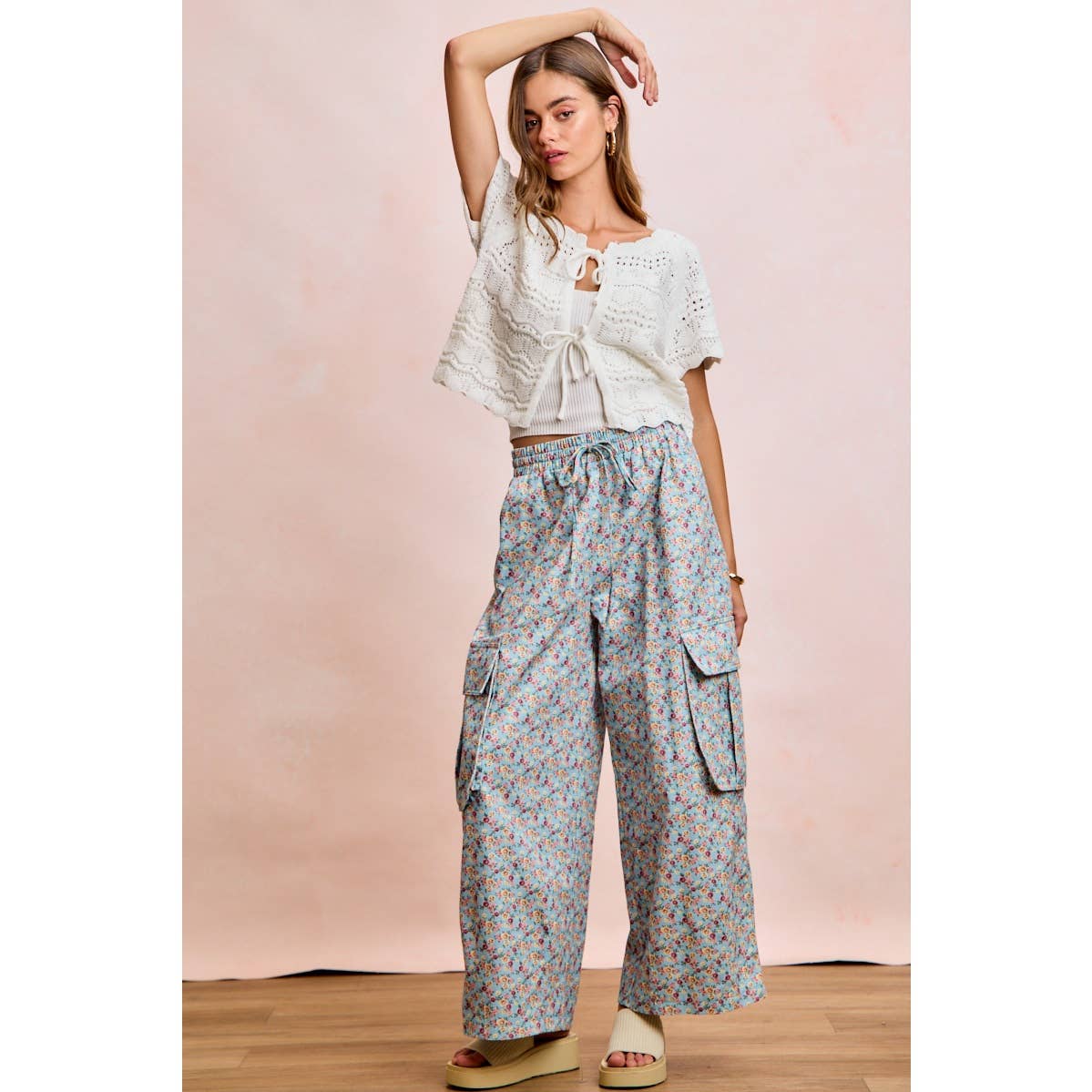 Front Bow Pointelle Top