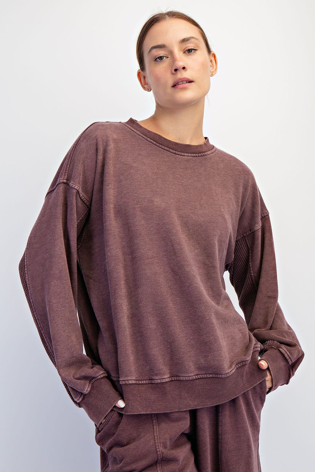 French Terry Waffle Sweatshirt